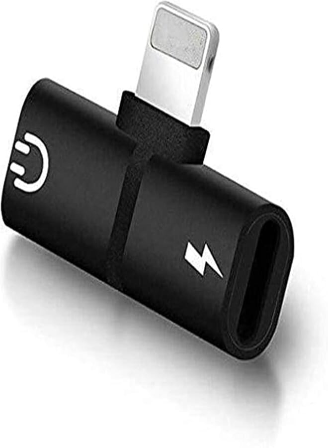 NuSense 2-in-1 Lightning Splitter Adapter Dual Lightning Headphone Audio and Charge for iPhone